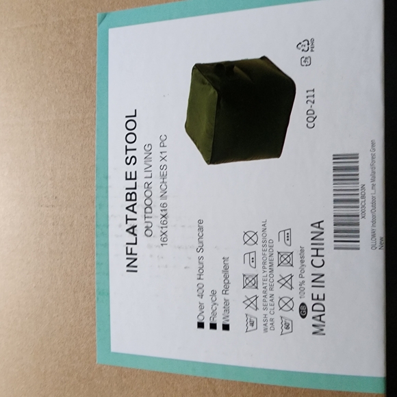 Green Inflatable Stool - Picture 1 of 1